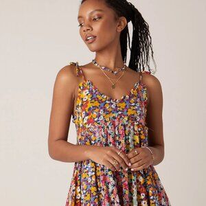 Patrons of Peace Ditzy Floral Babydoll Sundress Malibu Mix – Size Small